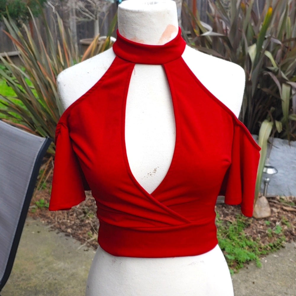 Charlotte Russe XS Halter Red